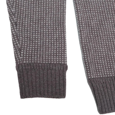 Loop & Weft Merino Lambswool Classic Birdseye Sweater (Mocha)