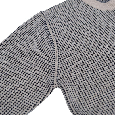 Loop & Weft Merino Lambswool Classic Birdseye Sweater (Navy)