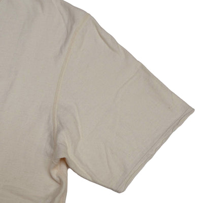 Loop & Weft Double Face Raw Edge Crewneck Tee (Ivory)