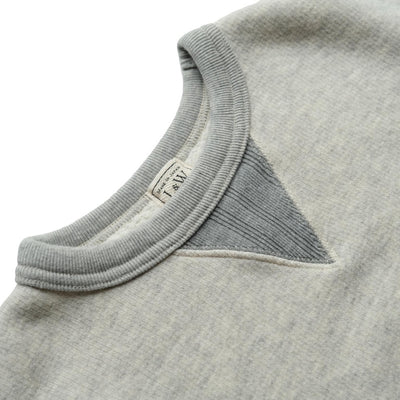 Loop & Weft Tompkins Knit V-Gusset Crewneck Sweatshirt (Gray)