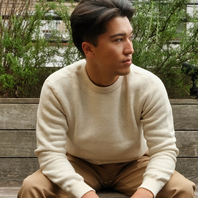Loop & Weft Tompkins Knit Crewneck Sweatshirt (Oatmeal)