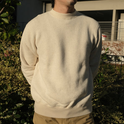 Loop & Weft Tompkins Knit Mock Neck Sweatshirt (Oatmeal)
