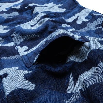 Momotaro Indigo Camo Jacquard Shirt