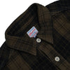 Momotaro Herringbone Check Flannel Shirt (Olive)