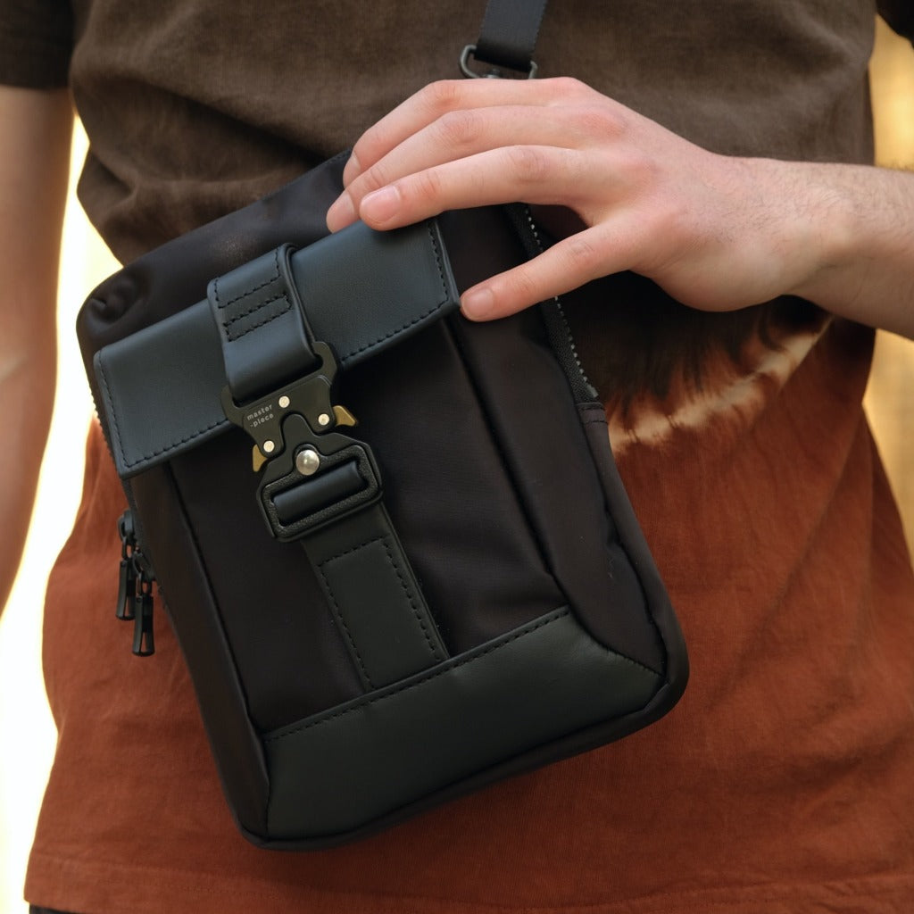 Master-piece "Confi" Nylon Shoulder Bag (Black)