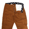 Momotaro Back Satin Brown Cargo Pants (Slim Tapered) - Okayama Denim Pants - Selvedge