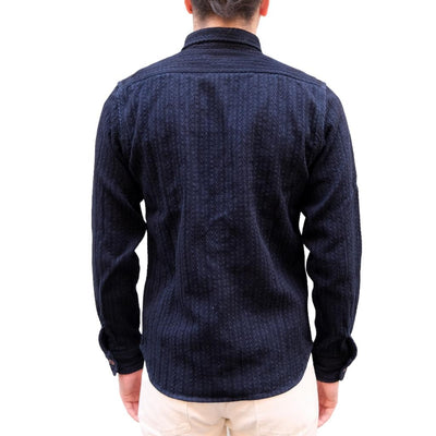 Momotaro Indigo Dobby Herringbone Shirt