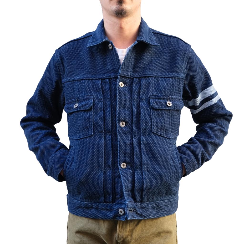 Indigo sashiko jacket clearance