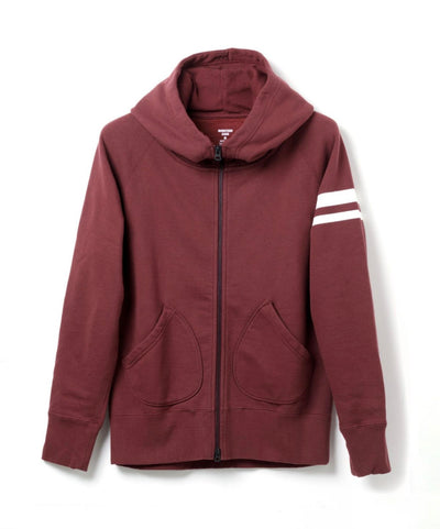 Momotaro 07-044 Heavyweight GTB Hoodie (Burgundy) - Okayama Denim Sweatshirt - Selvedge