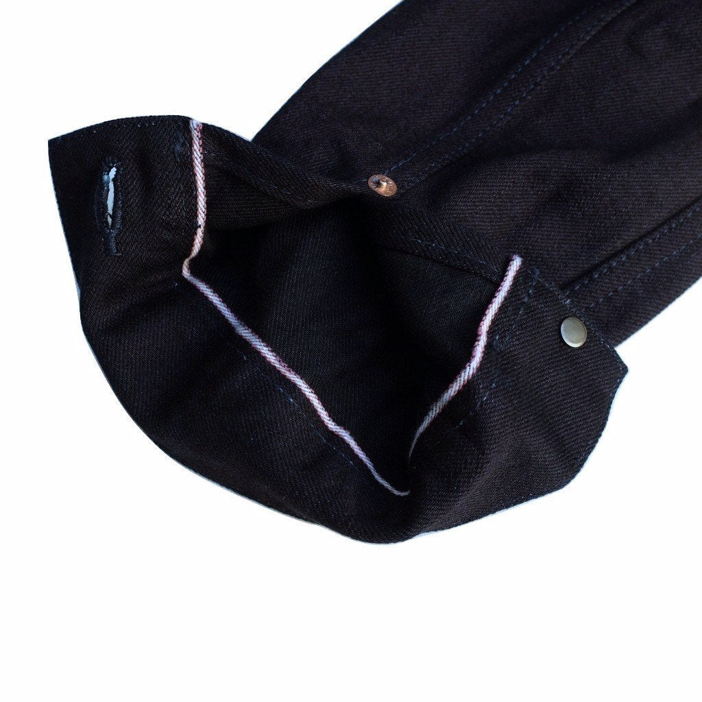 OD+MJ 15.7oz. Deep Indigo x Black Type 2 Mod Selvedge Jacket - Okayama Denim Jacket - Selvedge
