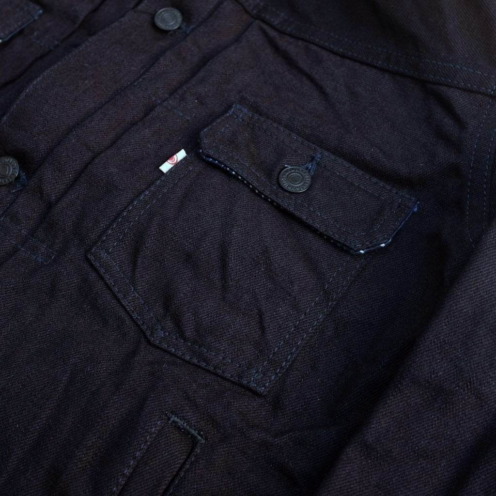 OD+MJ 15.7oz. Deep Indigo x Black Type 2 Mod Selvedge Jacket - Okayama Denim Jacket - Selvedge