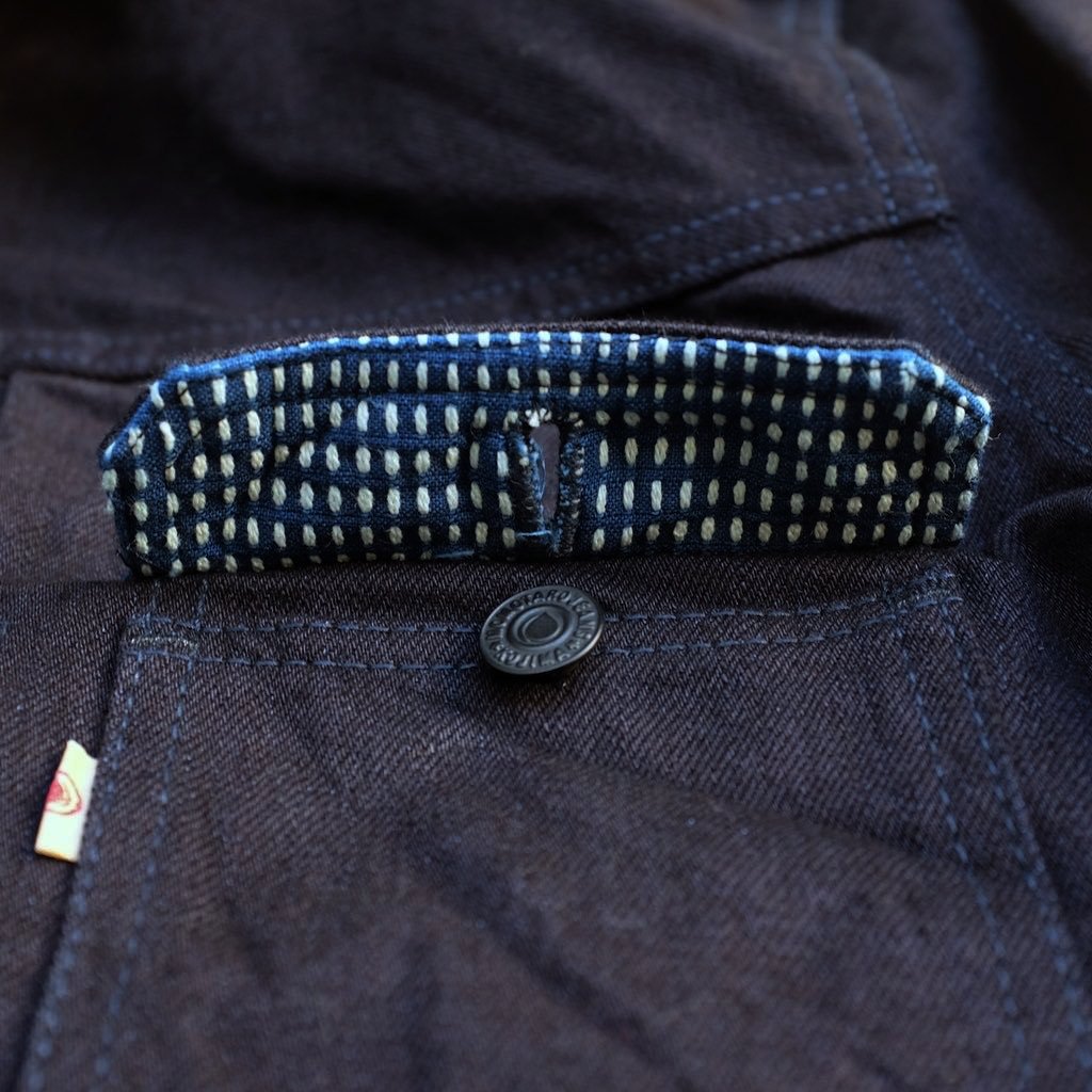 OD+MJ 15.7oz. Deep Indigo x Black Type 2 Mod Selvedge Jacket - Okayama Denim Jacket - Selvedge