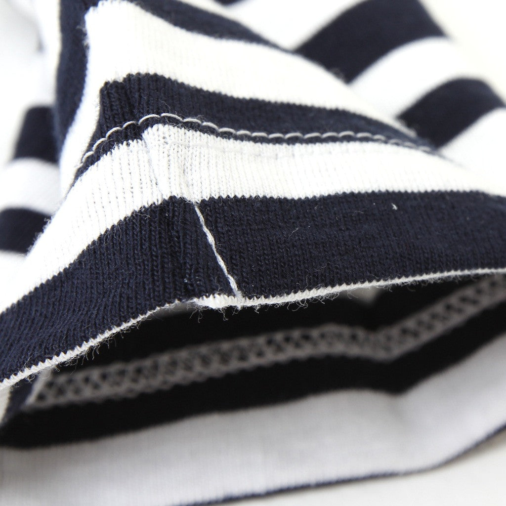 Momotaro Original Border Pocket Tee (Navy) - Okayama Denim T-Shirts - Selvedge