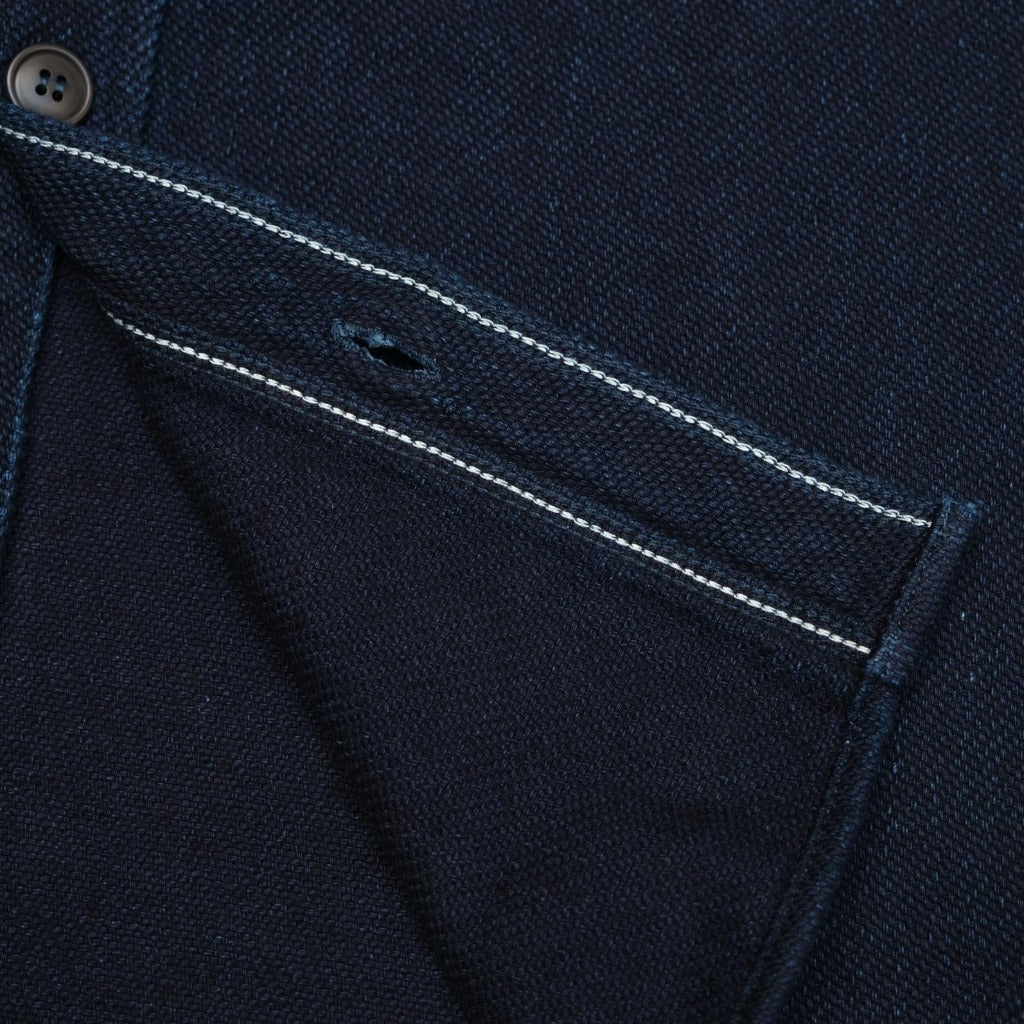 Momotaro Heavyweight Indigo Dobby Sashiko Shirt