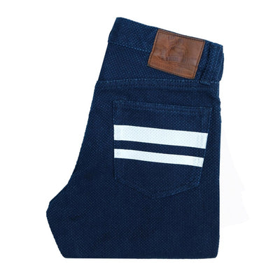 Momotaro Indigo Dyed GTB Sashiko Pants (Narrow Tapered)