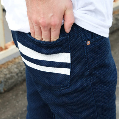 Momotaro Indigo Dyed GTB Sashiko Pants (Narrow Tapered)