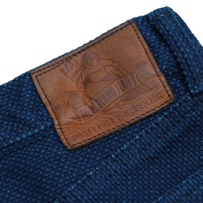 Momotaro Indigo Dyed GTB Sashiko Pants (Narrow Tapered)