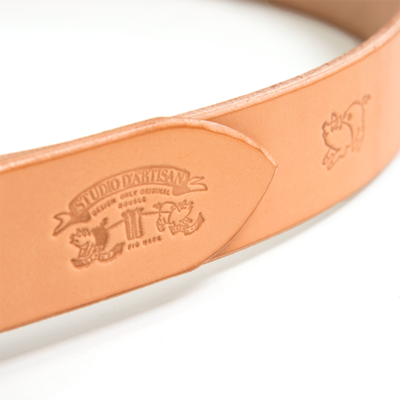 Studio D'Artisan B-82 Leather Belt (Natural) - Okayama Denim Accessories - Selvedge