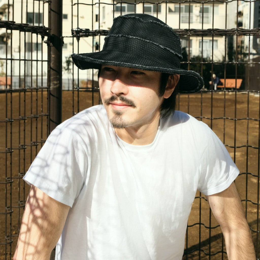 OD+FM Black Sashiko Adventure Hat