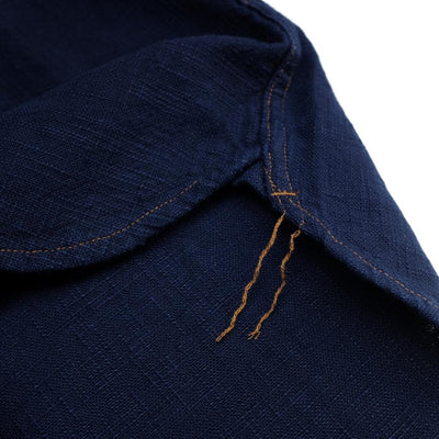 Japan Blue Indigo Slub Work Shirt - Okayama Denim Shirt - Selvedge