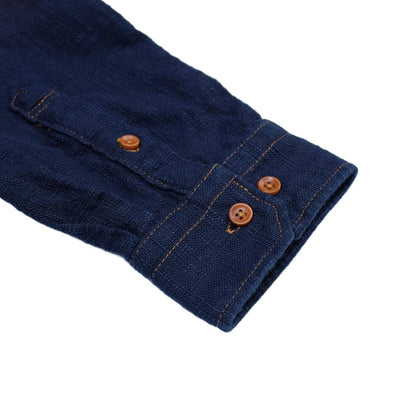 Japan Blue Indigo Slub Work Shirt - Okayama Denim Shirt - Selvedge