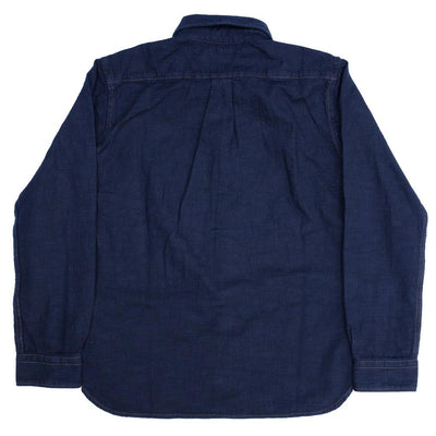 Japan Blue Indigo Slub Work Shirt - Okayama Denim Shirt - Selvedge