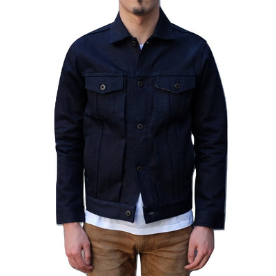 ODJB008 18oz. "Midnight Slub" Type 3 Selvedge Denim Jacket - Okayama Denim Jacket - Selvedge