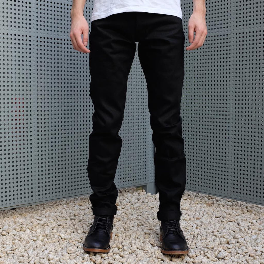 ODJB004 "Blackout" Selvedge Jeans (High Tapered) - Okayama Denim Jeans - Selvedge