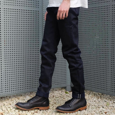 ODJB007 18oz. "Midnight Slub" Indigo x Indigo Selvedge Jeans (High Tapered) - Okayama Denim Jeans - Selvedge