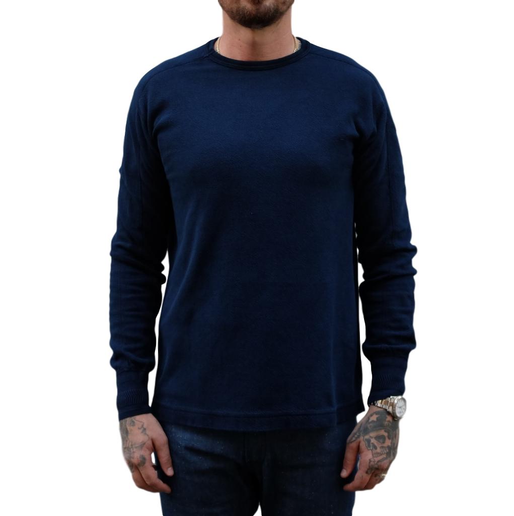 OD+LW Twill Face Indigo Dyed Crewneck L/S Tee