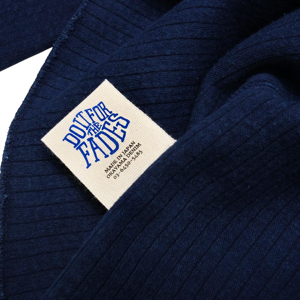 OD+LW Indigo Dyed Double Face Jacquard Thermal Henley