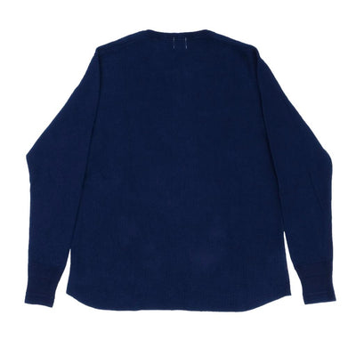 OD+LW Indigo Dyed Double Face Jacquard Crewneck Thermal