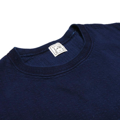 OD+LW Indigo Dyed Double Face Jacquard Crewneck Thermal