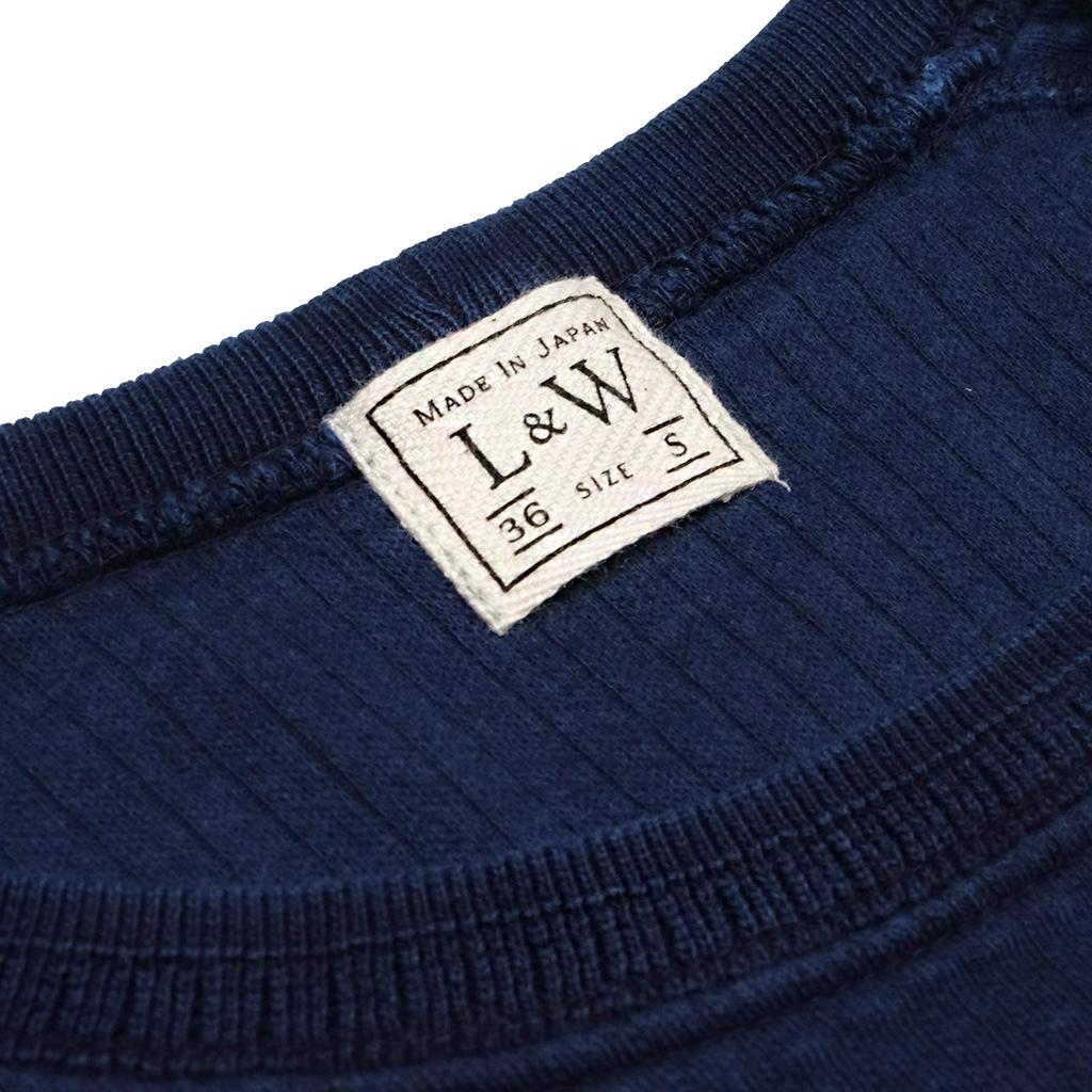 DENIM MOCK NECK H/S TEE / INDIGO Lサイズ TNK202BE - 14oz 