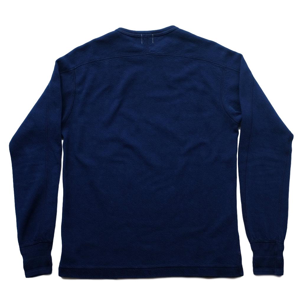 OD+LW Twill Face Indigo Dyed Crewneck L/S Tee