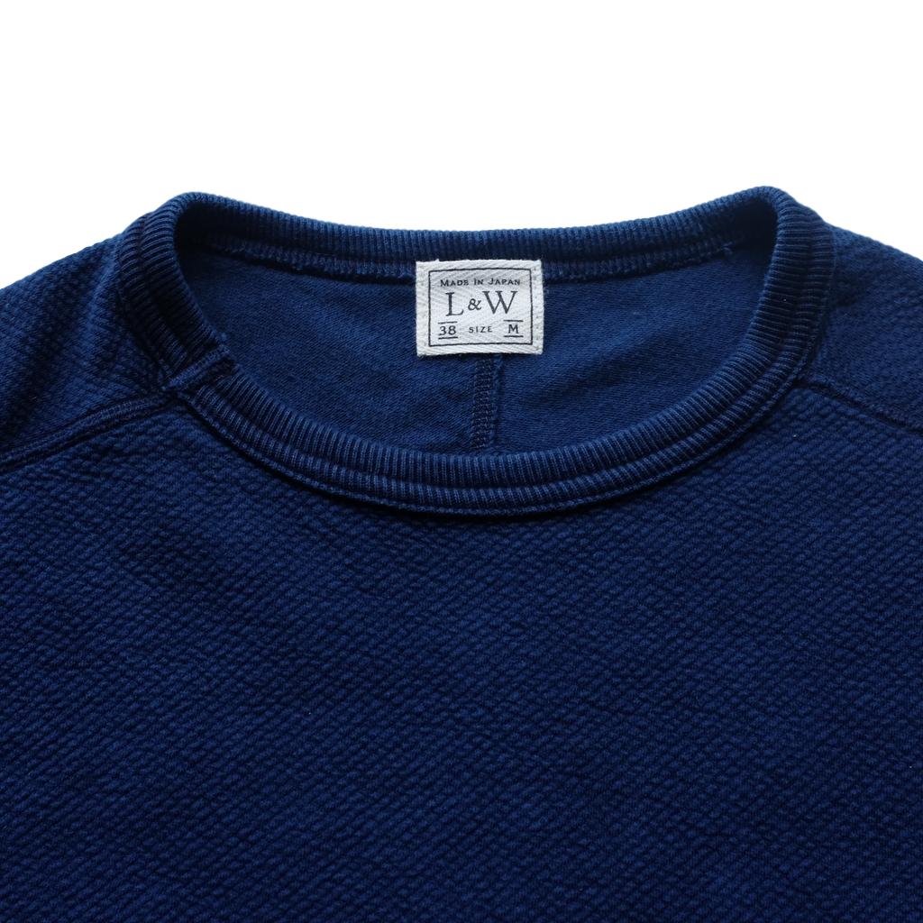 OD+LW Twill Face Indigo Dyed Crewneck L/S Tee