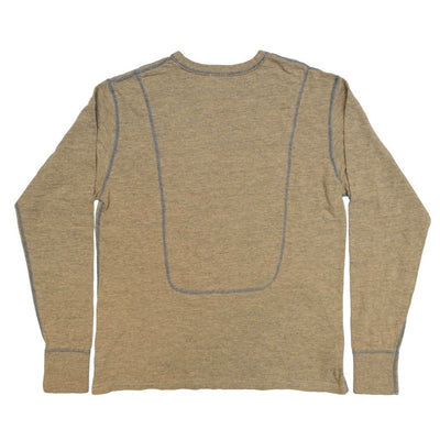 OD+LW Natural Kakishibu Dyed Heather Slub L/S Bib Tee