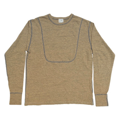 OD+LW Natural Kakishibu Dyed Heather Slub L/S Bib Tee