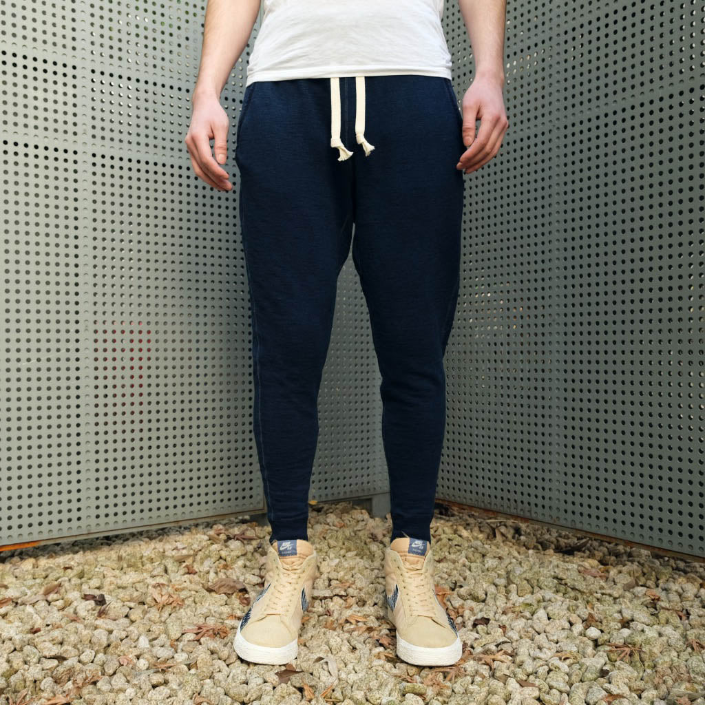 OD+LW Indigo Dyed Heather Slub Fleece Military Sweatpants