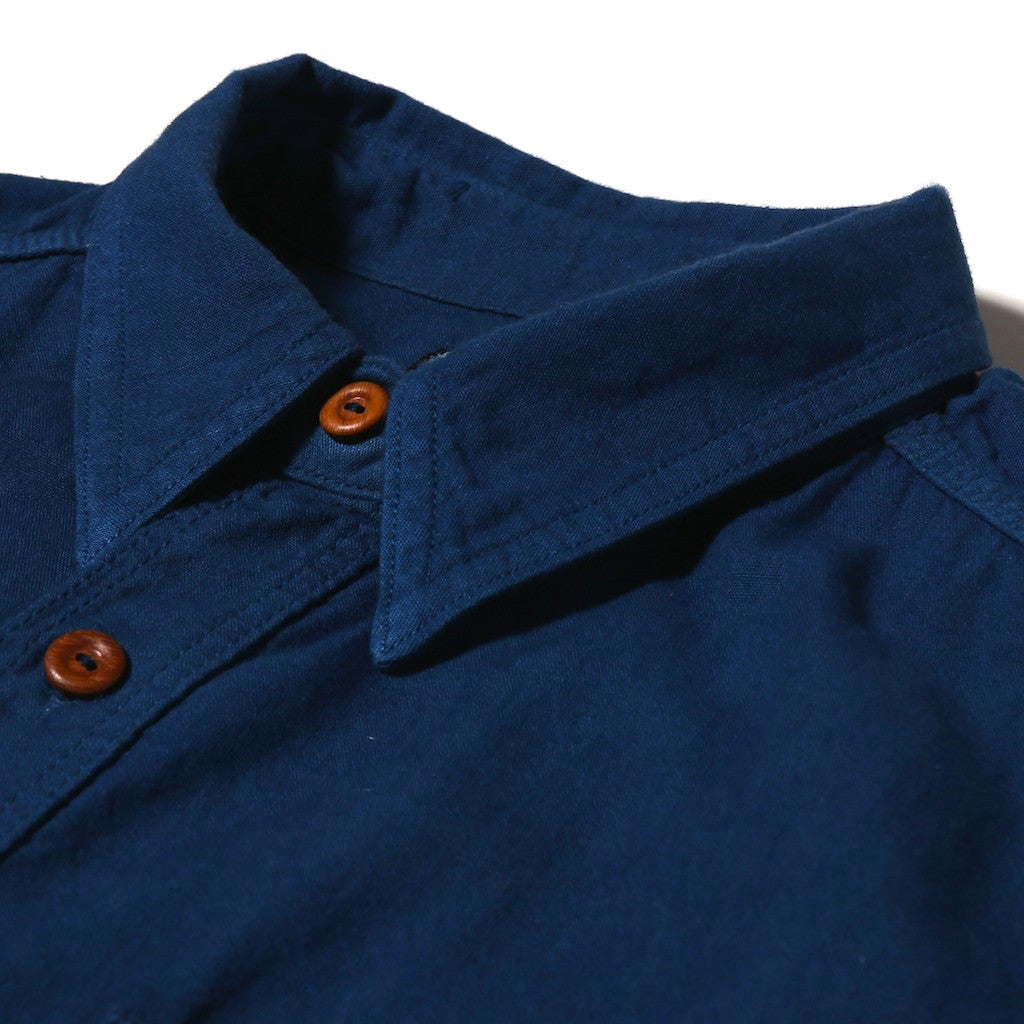 OD+MJ Natural Indigo Dyed Selvedge Workshirt - Okayama Denim Shirt - Selvedge