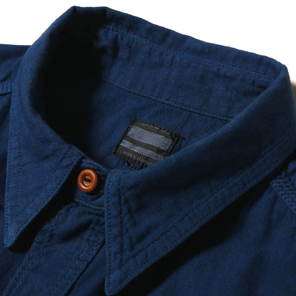 OD+MJ Natural Indigo Dyed Selvedge Workshirt - Okayama Denim Shirt - Selvedge