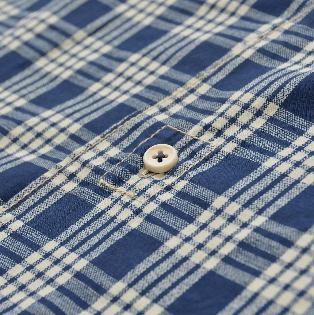 OD+MJ Indigo Check Selvedge Shirt - Okayama Denim Shirt - Selvedge