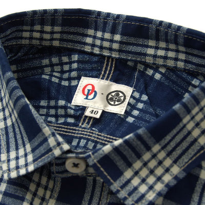 OD+MJ Indigo Check Selvedge Shirt - Okayama Denim Shirt - Selvedge