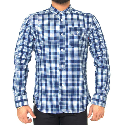 OD+MJ Indigo Check Selvedge Shirt - Okayama Denim Shirt - Selvedge