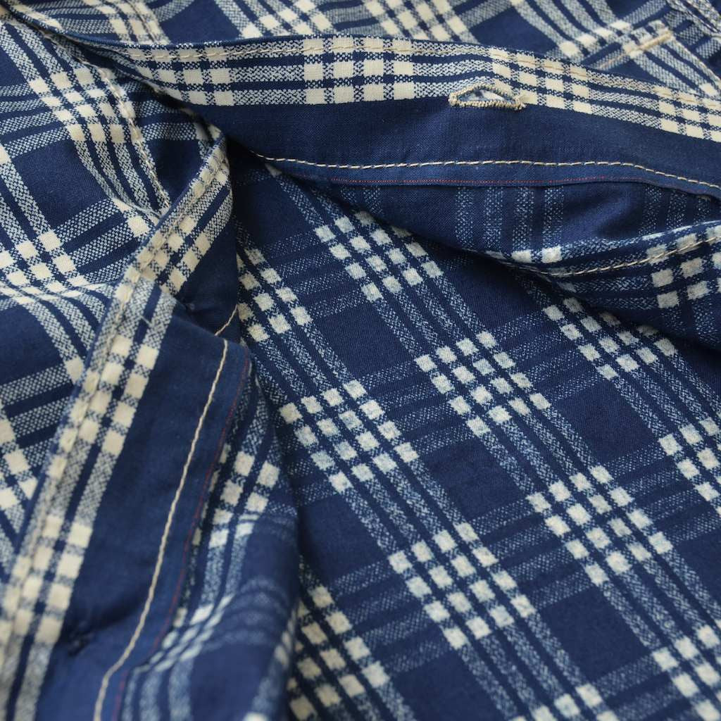 OD+MJ Indigo Check Selvedge Shirt - Okayama Denim Shirt - Selvedge