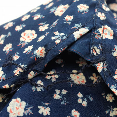 OD+MJ Indigo Floral Selvedge S/S Shirt - Okayama Denim Shirt - Selvedge