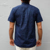 OD+MJ Deep Indigo Jacquard Paisley Aloha Shirt - Okayama Denim Shirt - Selvedge
