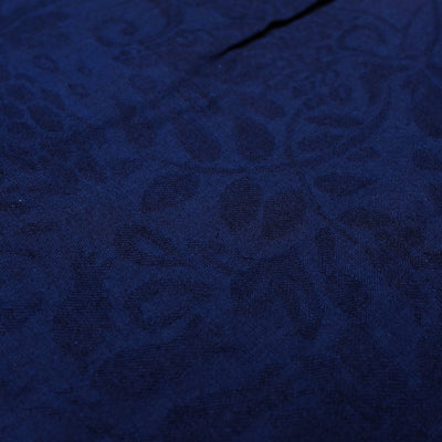 OD+MJ Deep Indigo Jacquard Paisley Aloha Shirt - Okayama Denim Shirt - Selvedge