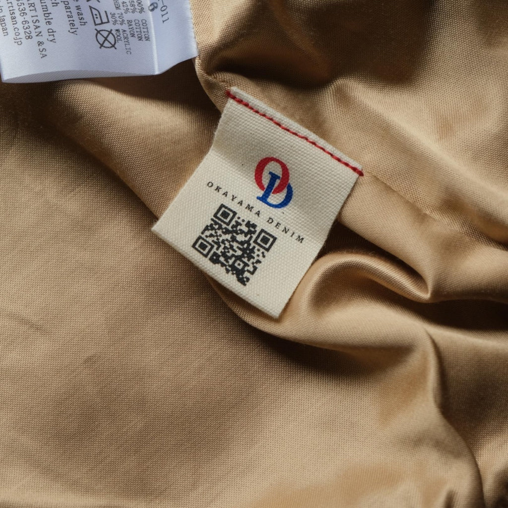 OD+SDA "Kasezome" Indigo x Kakishibu Sashiko Selvedge Bomber Jacket