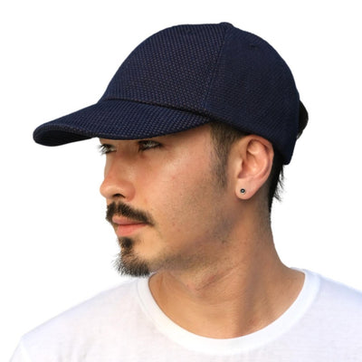 OD+SDA "Kasezome" Indigo x Kakishibu Sashiko Selvedge 6-panel Baseball Cap